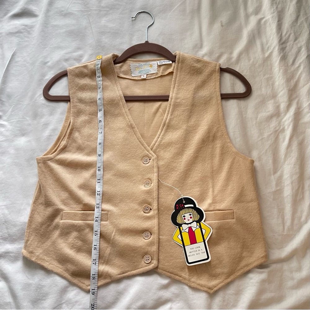 Vintage Tan Button Down Vest